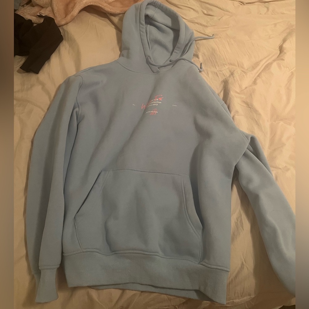 White Fox Hoodie, light blue